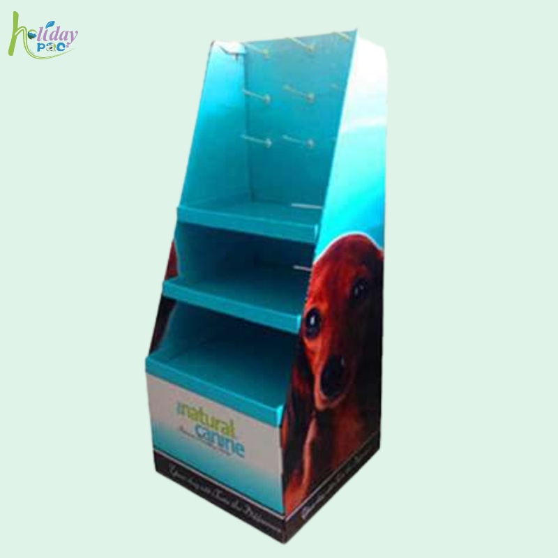 Custom Retail Hooks Display for Pet Supplies with Multiple Sections-Holidaypac