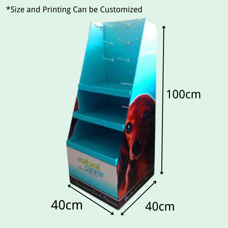 Custom Retail Hooks Display for Pet Supplies with Multiple Sections-Holidaypac