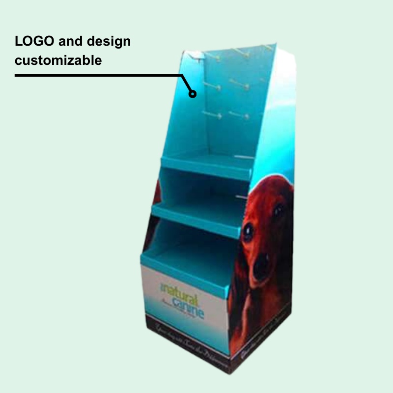 Custom Retail Hooks Display for Pet Supplies with Multiple Sections-Holidaypac