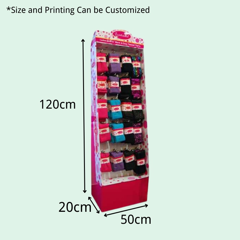 Best Selling Hook Display Tier Corrugated Floor Display Show Shelf From Chinese Factory - Holidaypac