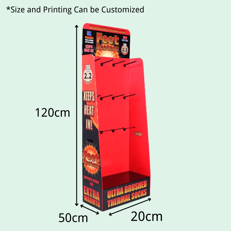 Factory Price Cell Phone Case Hook Display Rack Stand Retail Floor Metal Hanging Display Stand With Hooks - Holidaypac