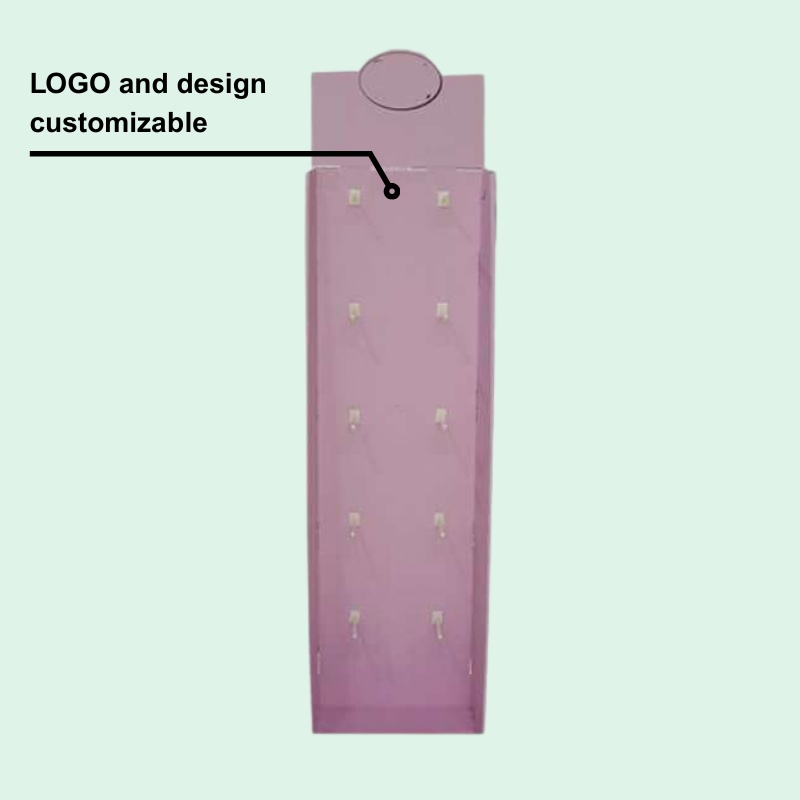 Retail Sock Hang Package Hook Display Cardboard Floor Stand Cardboard Display Stands With Hooks HLD-F902 - Holidaypac