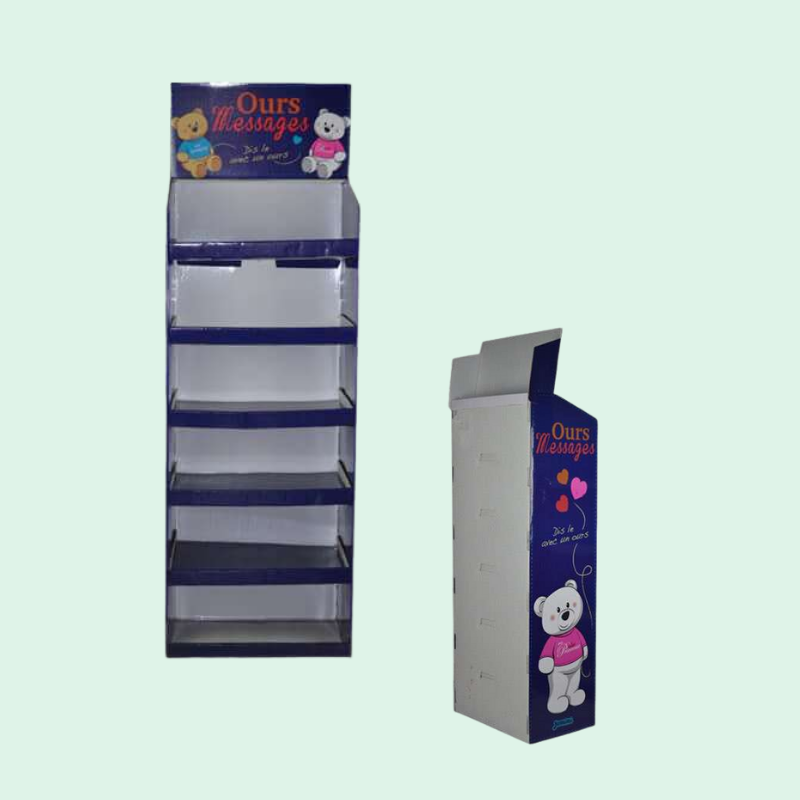 Custom  Easy-assemble Floor Display for Plush Toys with Multiple Layers-Holidaypac
