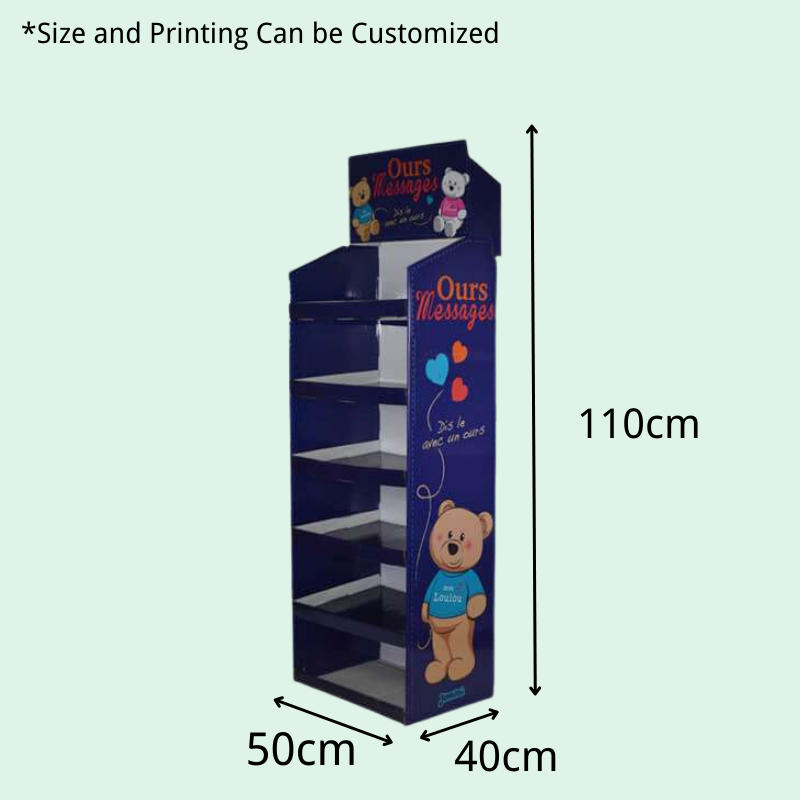 Custom  Easy-assemble Floor Display for Plush Toys with Multiple Layers-Holidaypac
