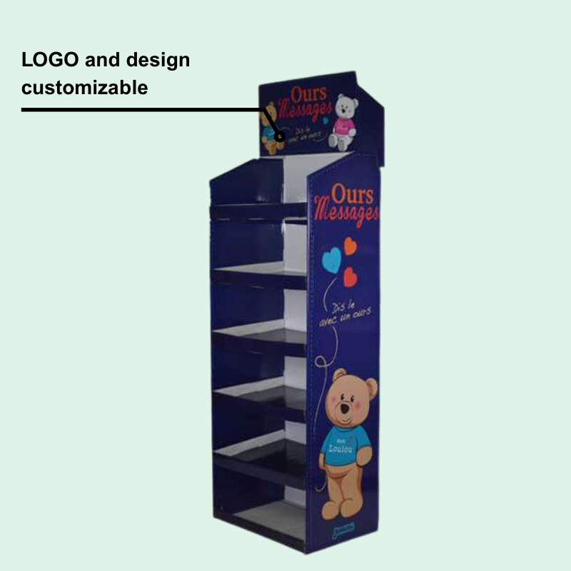 Custom  Easy-assemble Floor Display for Plush Toys with Multiple Layers-Holidaypac