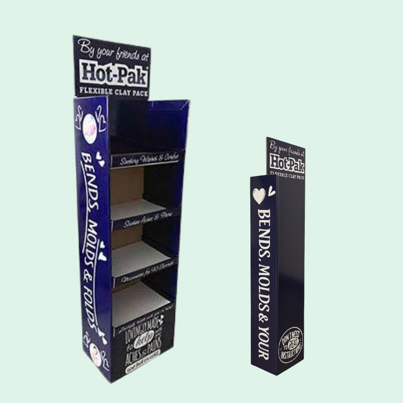 Custom Corrugated POS Display Stand with 4 Tier for Snack – Holidaypac
