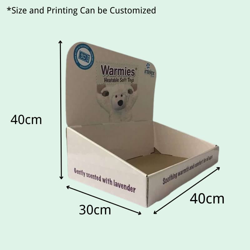 Custom Superior Quality Corrugated Counter Displays for Soft Toys - Holidaypac