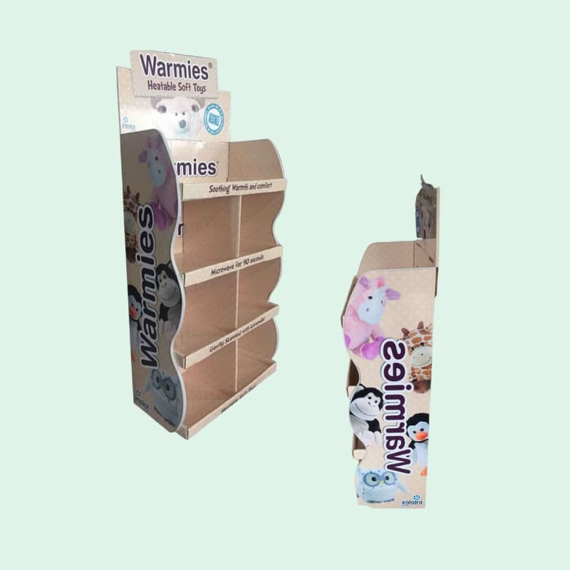 Custom Best Price Cardboard Display Units for Soft Toys with 4 Tiers and Divider-Holidaypac