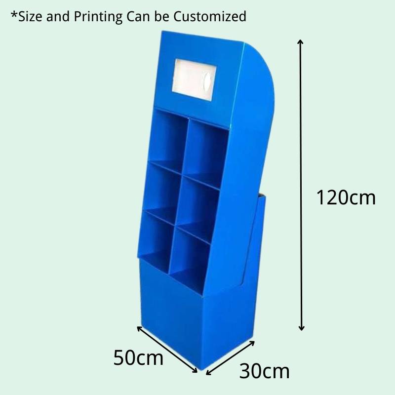 Factory Custom Corrugated Pallet Displays for Shoe with 6 Grids Dividers - Holidaypac