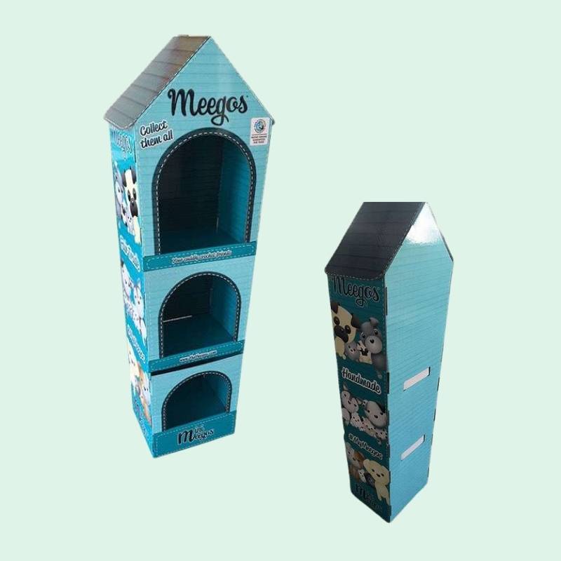 Custom 3 Tier House Cardboard Market Stand for Toys - Holidaypac