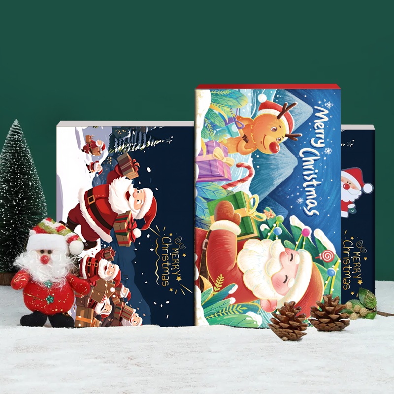 Custom Christmas Clap Advent Calendar Countdown Box with 24 Pockets Blister Tray - Holidaypac