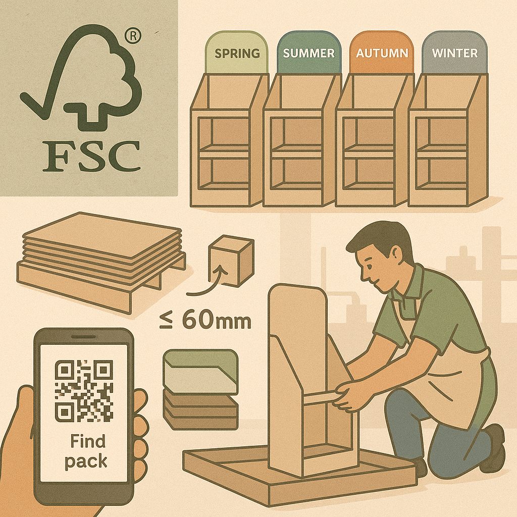 Build sustainability and savings into the dieline - Holidaypac