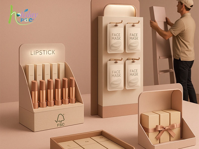 5 Tips for Cardboard Cosmetic Display Rack Design - Holidaypac
