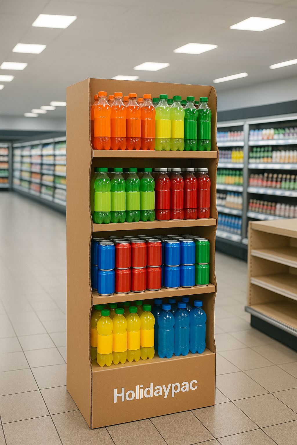 4 Tips for Beverage Cardboard Display Rack Design - Holidaypac 4 Tips for Beverage Cardboard Display Rack Design - Holidaypac