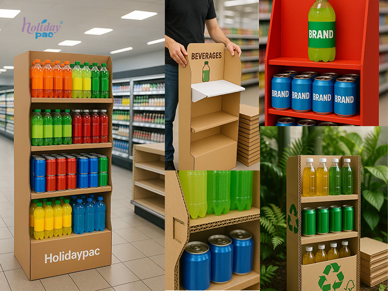 4 Tips for Beverage Cardboard Display Rack Design – Holidaypac