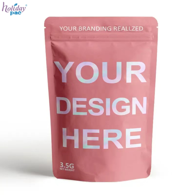 Custom Stand up Plastic Zip Lock Pouches for Food Packing Bags - Holidaypac Custom Stand up Plastic Zip Lock Pouches for Food Packing Bags - Holidaypac