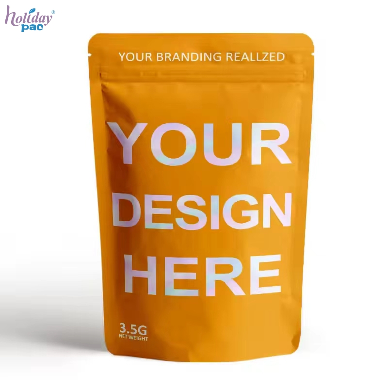 Custom Stand up Plastic Zip Lock Pouches for Food Packing Bags - Holidaypac