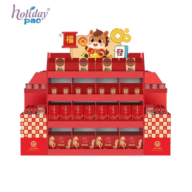 Custom Red Pallet Display for Lunar New Year Gifts - Holidaypac