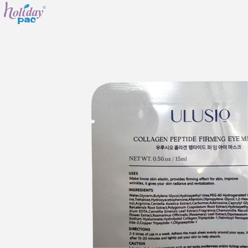 Custom Aluminum Foil Four Side Sealing Printed Pouch for Facial Mask - Holidaypac
