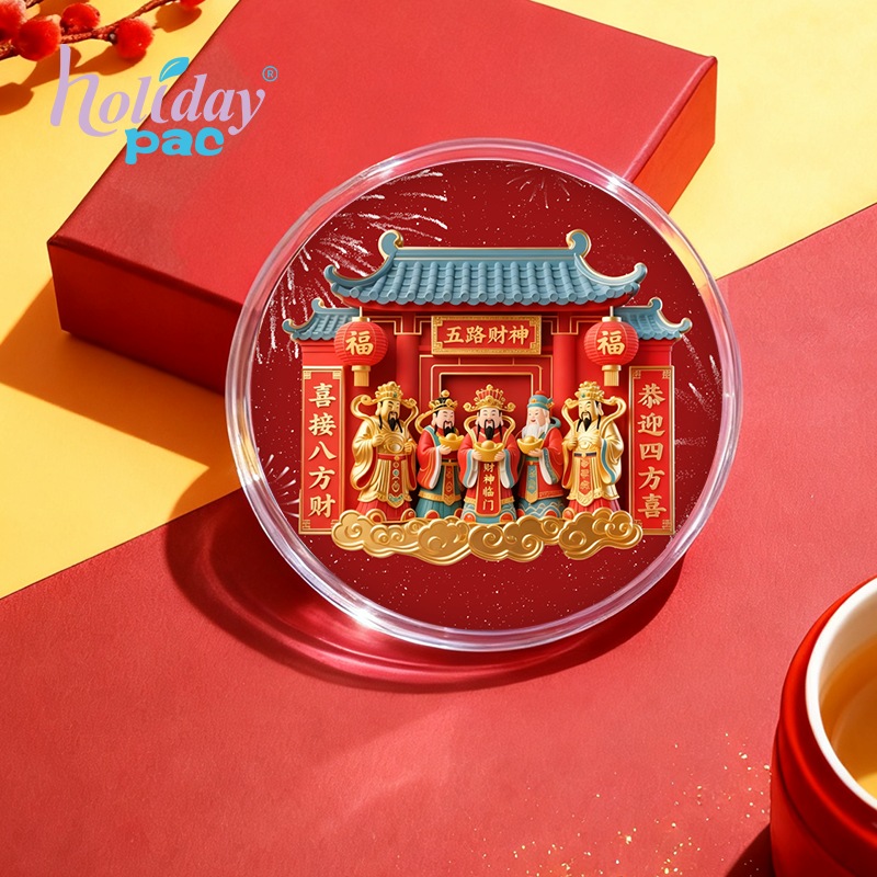 Custom 3D Paper Cut God of Wealth Box with Magnet for Home Decoration - Holidaypac Custom 3D Paper Cut God of Wealth Box with Magnet for Home Decoration - Holidaypac