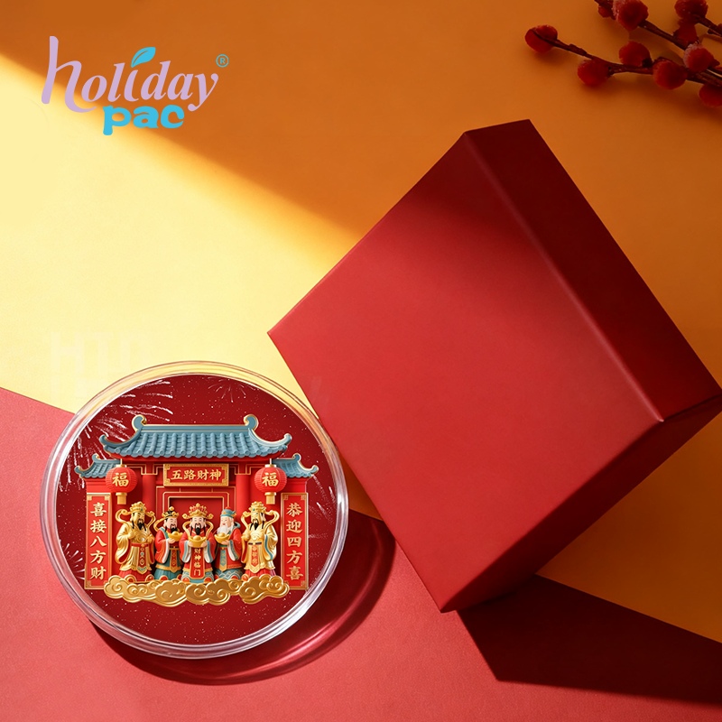 Custom 3D Paper Cut God of Wealth Box with Magnet for Home Decoration - Holidaypac