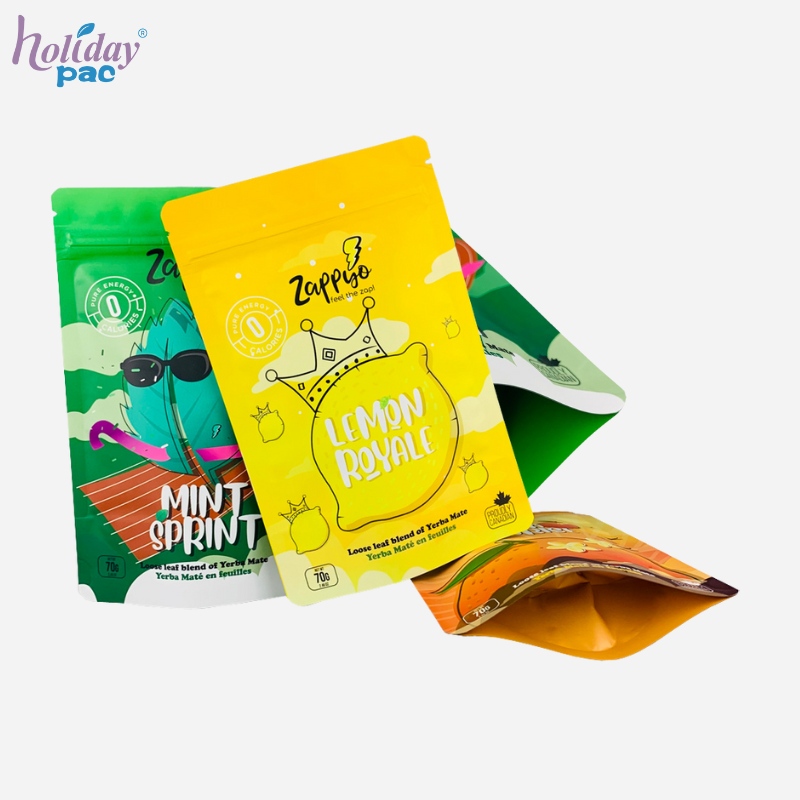 Custom Printing Matte Finished Stand Up Ziplock Pouch Mylar Bags - Holidaypac Custom Printing Matte Finished Stand Up Ziplock Pouch Mylar Bags - Holidaypac