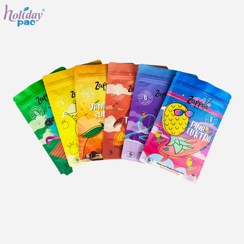 Custom Printing Matte Finished Stand Up Ziplock Pouch Mylar Bags - Holidaypac Custom Printing Matte Finished Stand Up Ziplock Pouch Mylar Bags - Holidaypac