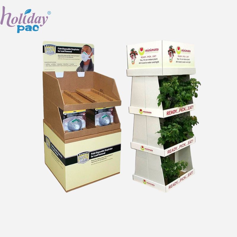Custom High Quality Supermarket Retail Cardboard PDQ Display Box with Stackable Trays – Holidaypac