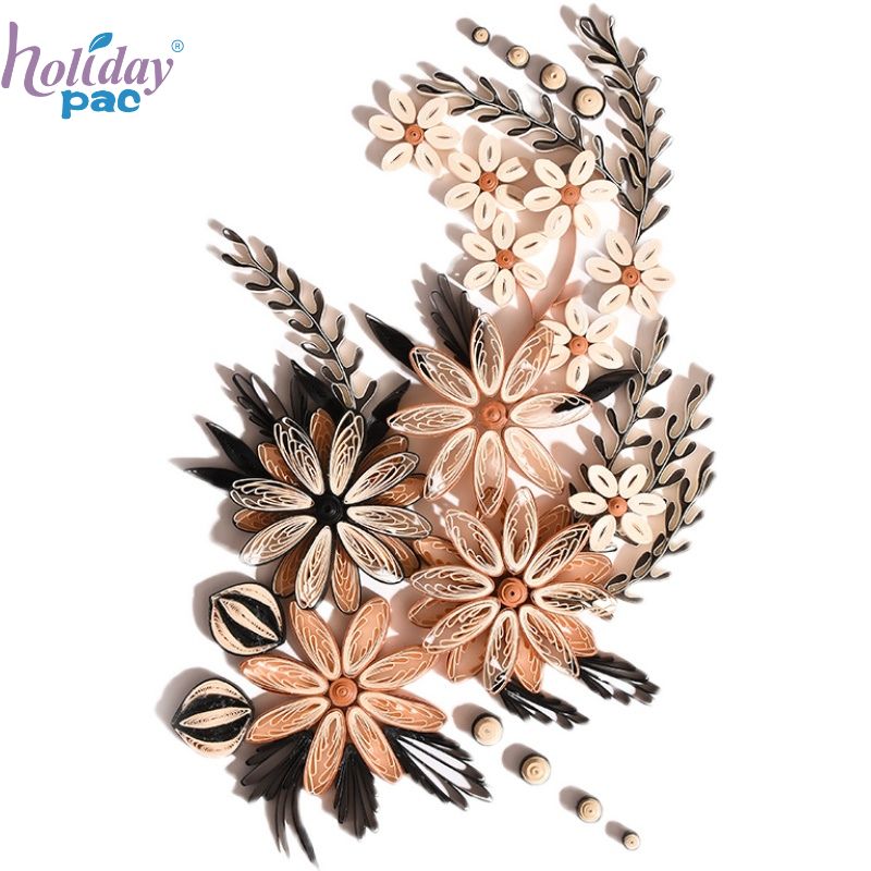 Custom Floral Quilling Card with Art Frame - Holidaypac