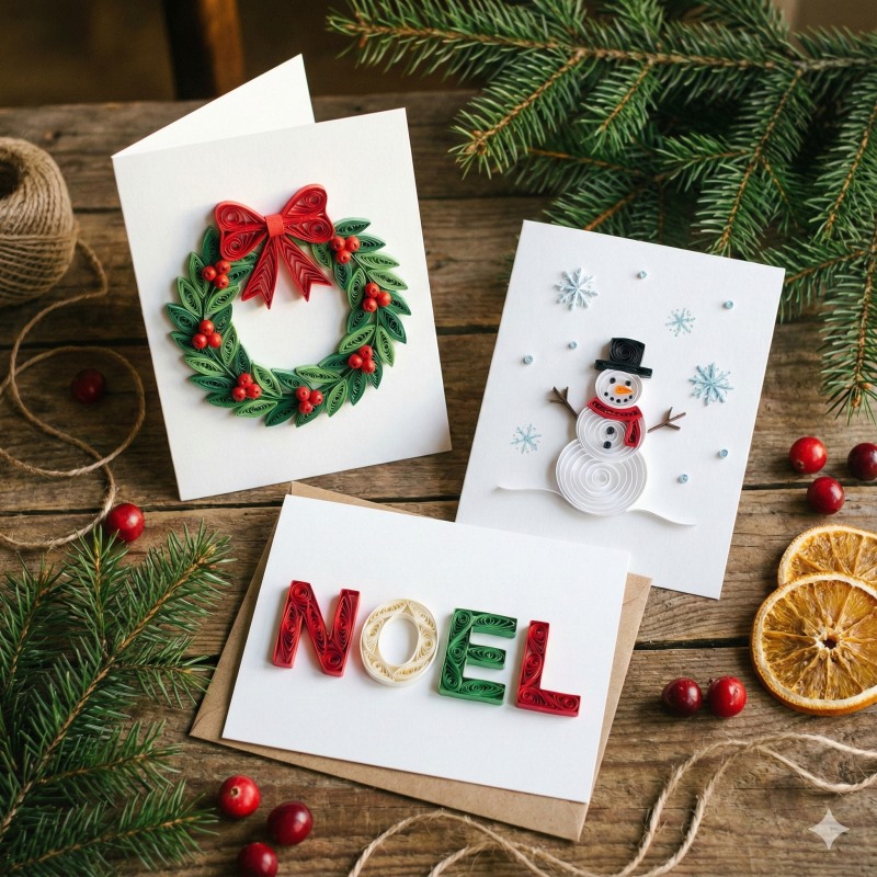 Custom Quilling Christmas Cards Wholesale: B2B Personalized Holiday Designs for Corporate Gifting - Holidaypac