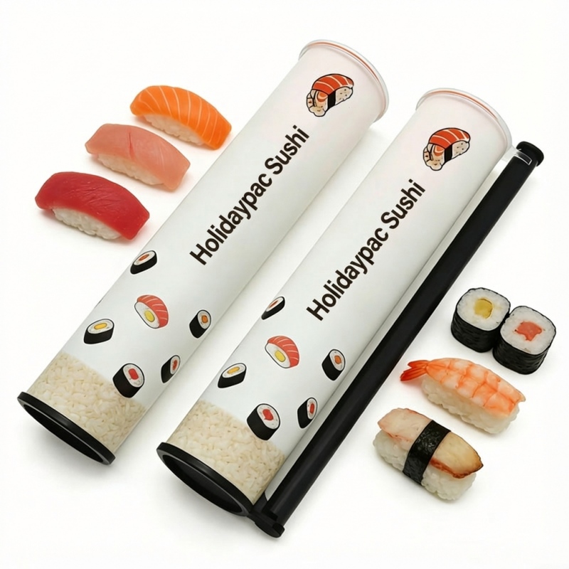 Custom Sushi Cylinder Push Pop Tube Box - Holidaypac