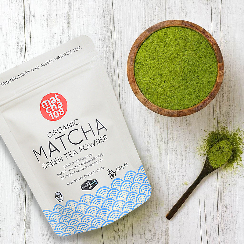 Custom Stand up Mylar Bag for Matcha - Holidaypac