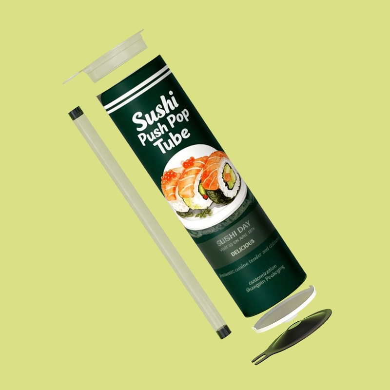 Custom Sustainable Sushi Tube Packaging with Advanced Aqueous Coatings - Holidaypac
