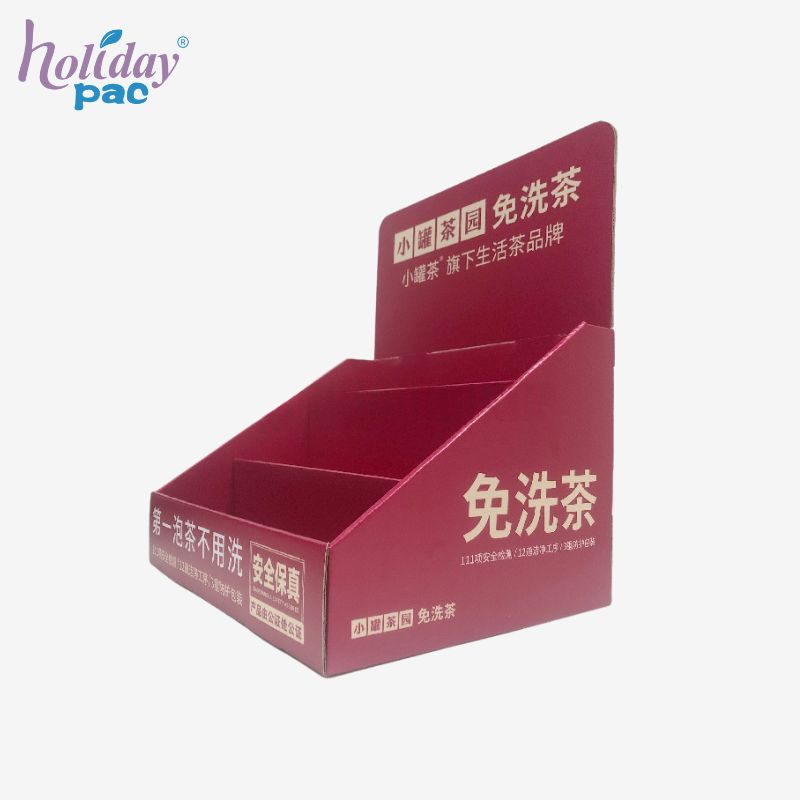 Custom Cardboard Counter Display Boxes for Tea - Holidaypac