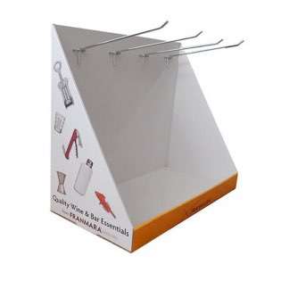 Custom Recyclable Cardboard Counter Display with Tier Hook Rotating Plate for Cosmetic Electronics Toys Books