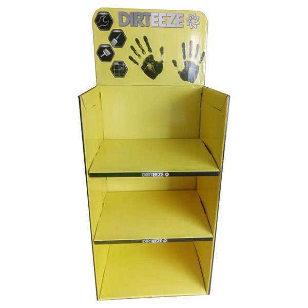 High Quality Customized 3 tiers Cardboard Shelf For Accessories Display    HLD-YPZ081