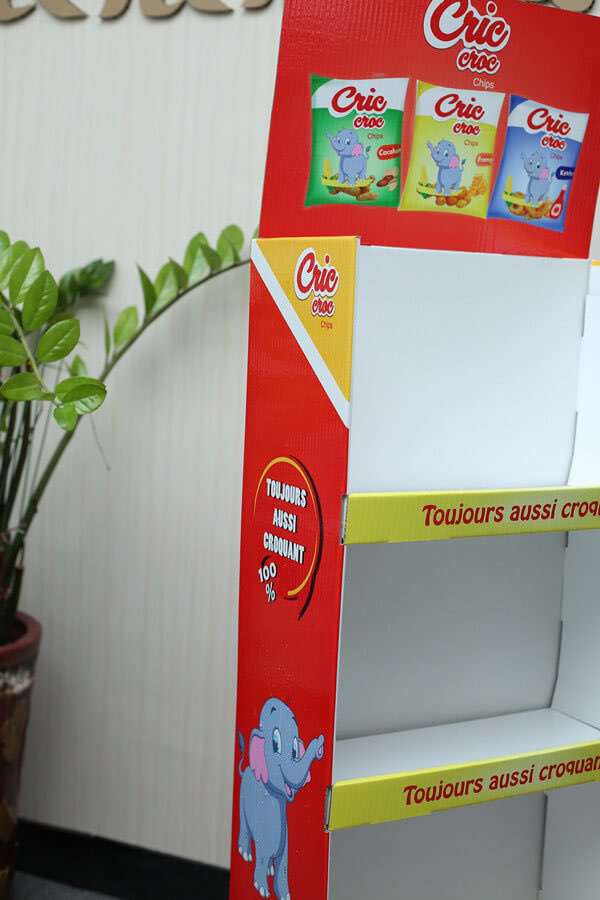Printed Custom Cardboard Floor Display For Food,  Pop Cardboard Display For Promotion HLD-F821