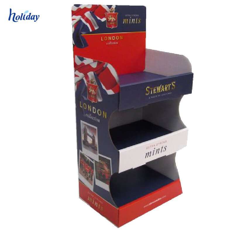 High Quality And Eco-friendly Paper Supermarket Shelf Ready Packaging Cardboard Display Shelf For Retail Stores