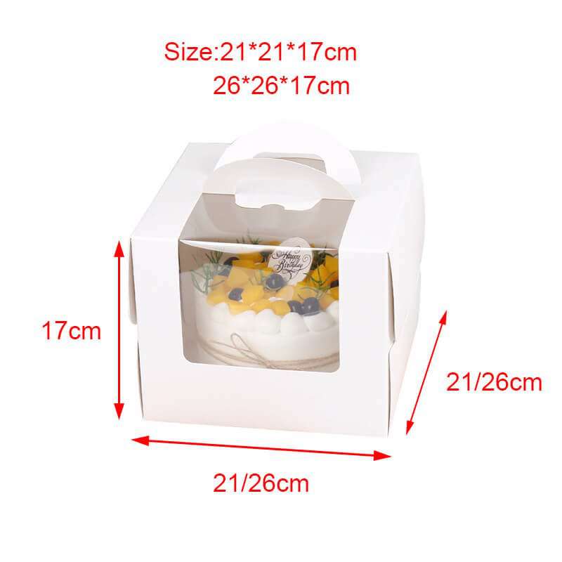 Wholesale 6/8Inch Portable Cup Cake Box Transparent Window Cake Box