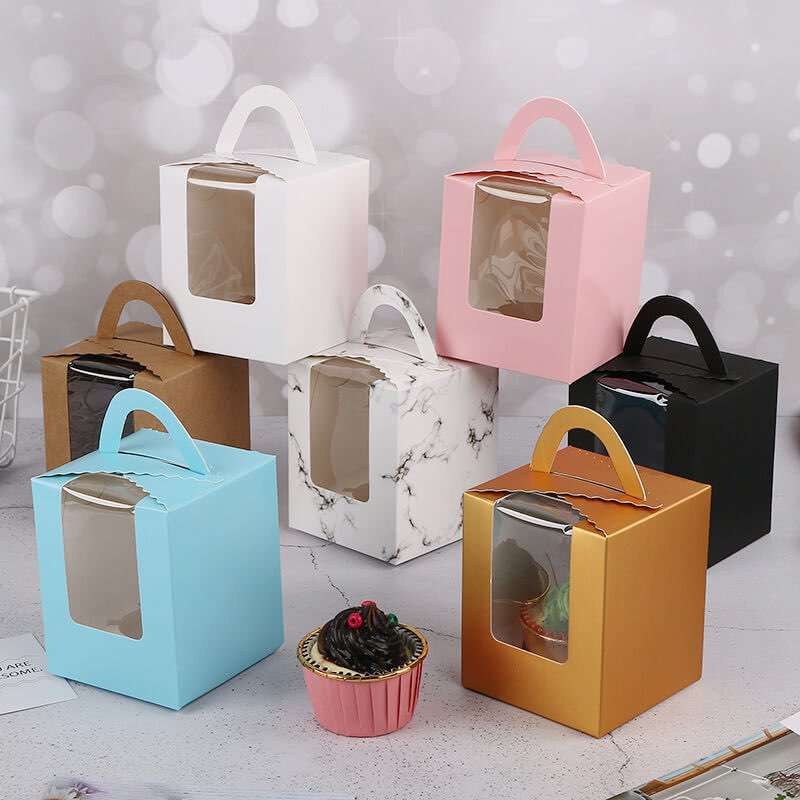 Wholesale Luxury Eco Friendly Packaging Kraft Paper Box For Bakery Dessert Cake Boxes