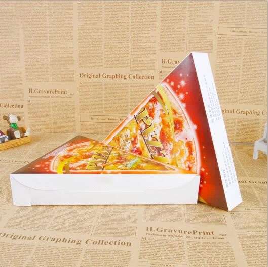 High Quality Eco-friendly Custom Size Food Grade Printing Triangle Pizza Paper Packing Box