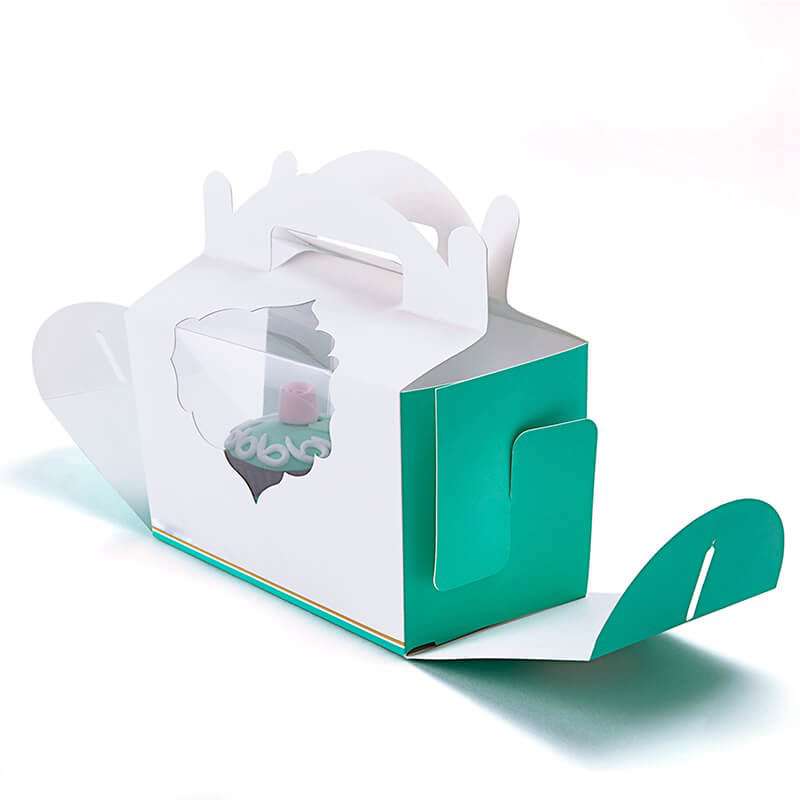 Wholesale Custom Logo Transparent With Window Kraft Take Away Paper Packaging Cupcake Box