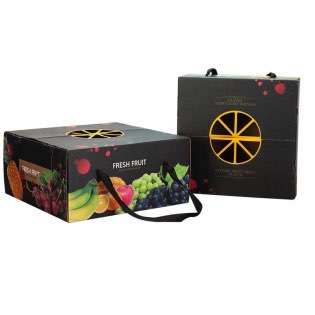 Wholesale Fruit Gift Packaging Box Peach Grape Portable Corrugated Color Box Custom