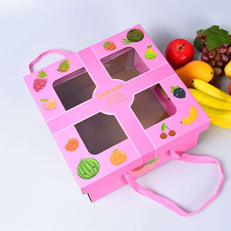 Wholesale Fruit Box Grape Peach Apple Mango High-end Creative Hand-held Gift Box Custom