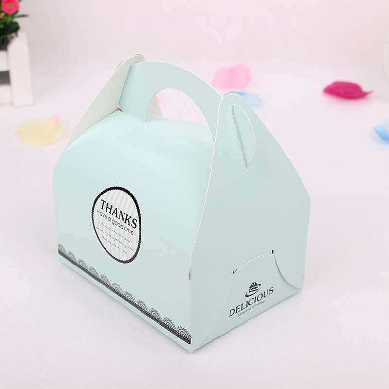 Wholesale Portable Handle Bakery Cake Boxes Mousse Cookies Pastry Packaging Boxes
