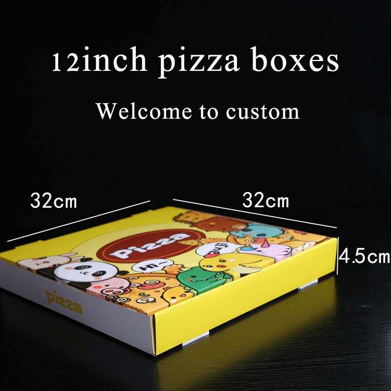 Corrugated Pizza Box Customized LOGO Wholesale 7/9/10/12Inch Paper Pizza Boxes