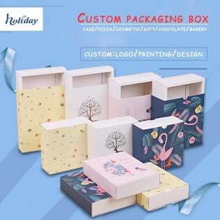Wholesale Custom Drawer Paper Box Flower Tea Packaging Box Color Printing White Card Packaging Gift Box