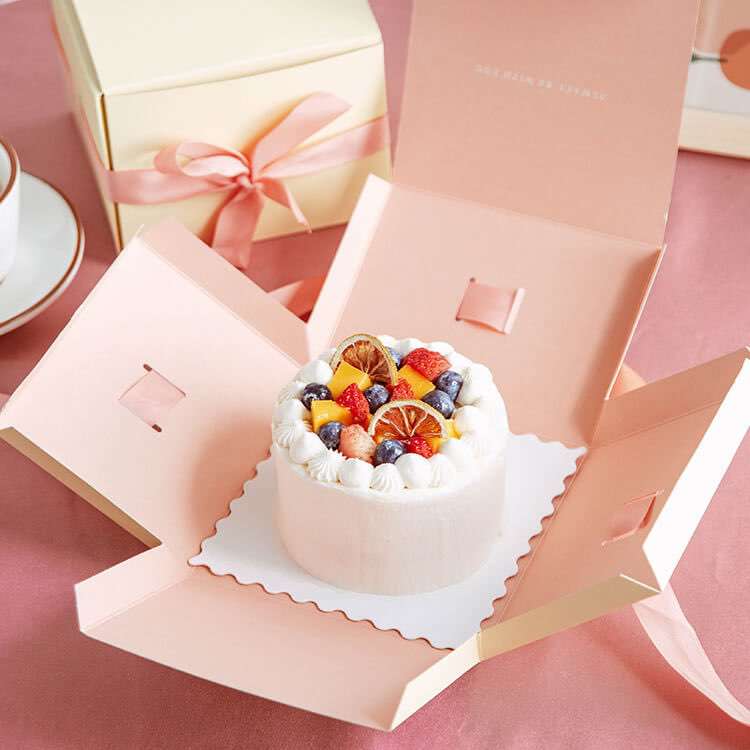 Pink Cake Boxes For Ice Cream Cake Pancakes 4 Inch Cake