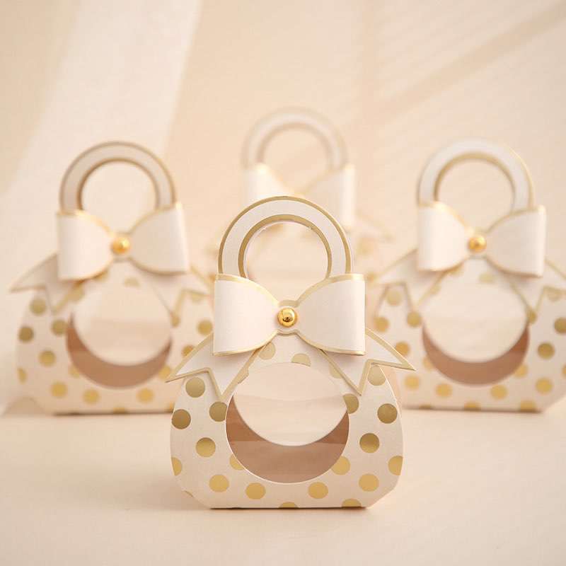 Amazon Ebay Hot-Sale Eco Friendly Lanterns With Bow Cute Window Chocolate Favour Boxes Wedding Guests Gift Paper Candy Boxes
