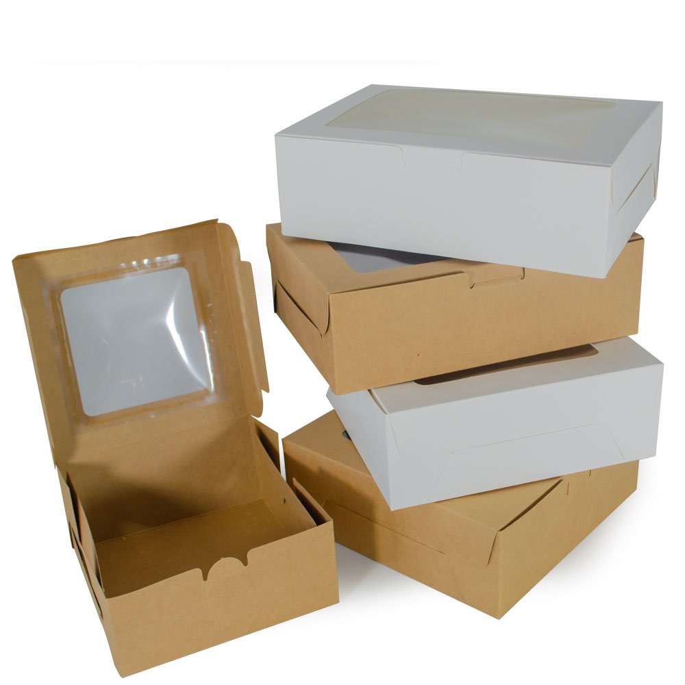 Premium Disposable Cardboard Catering Grazing Boxes w/ Window Recyclable